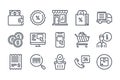 Ecommerce and Online shopping related line icon set. Royalty Free Stock Photo